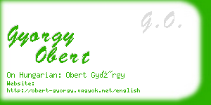 gyorgy obert business card